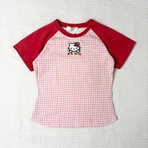 Sanrio Hello Kitty gingham baby tee